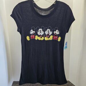 Disney Mickey Mouse Classic T-Shirt for Adults – Dark Gray, Size S